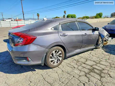 2017 Honda Civic Ex VIN 2HGFC2F78HH515452 фото 3