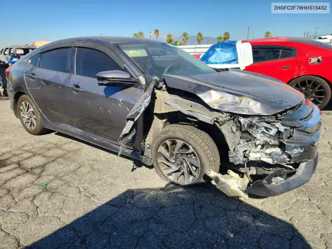 2017 Honda Civic Ex VIN 2HGFC2F78HH515452 фото 4