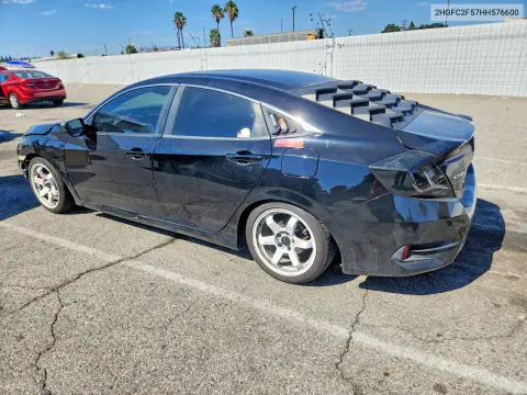 2017 Honda Civic Lx VIN 2HGFC2F57HH576600 фото 2