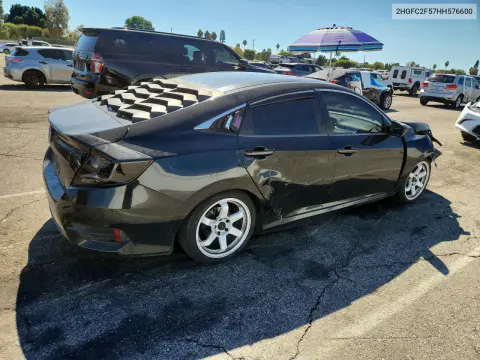 2017 Honda Civic Lx VIN 2HGFC2F57HH576600 фото 3