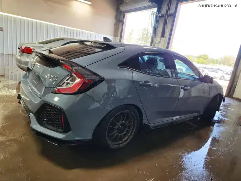2017 Honda Civic Sport Touring VIN SHHFK7H94HU233116 фото 3