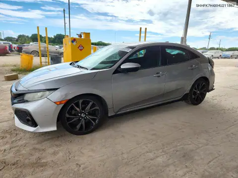 SHHFK7H4XHU211867 — 2017 Honda Civic, Передняя часть, фото до ремонта