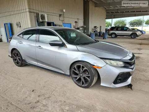 SHHFK7H4XHU211867 — 2017 Honda Civic, фото 4 с аукциона Copart, Передняя часть