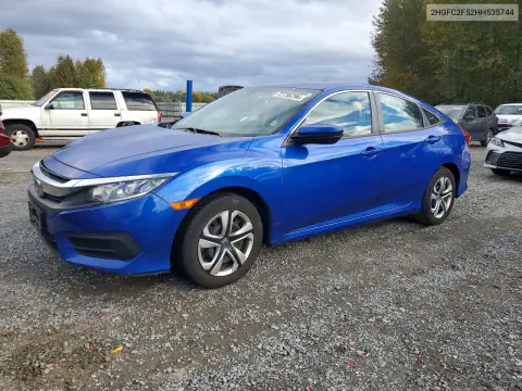 2017 Honda Civic Lx VIN 2HGFC2F52HH535744 фото 1