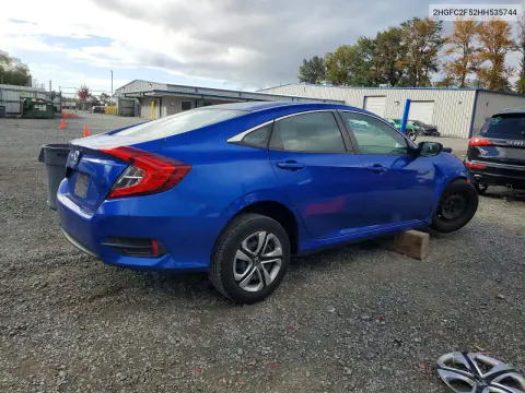 2017 Honda Civic Lx VIN 2HGFC2F52HH535744 фото 3