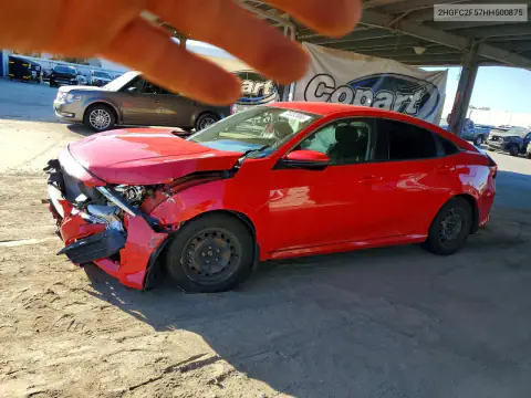 2HGFC2F57HH500875 — 2017 Honda Civic, Передняя часть, фото до ремонта