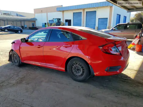 2HGFC2F57HH500875 — 2017 Honda Civic, фото 2 с аукциона Copart 20.10.2026, Передняя часть