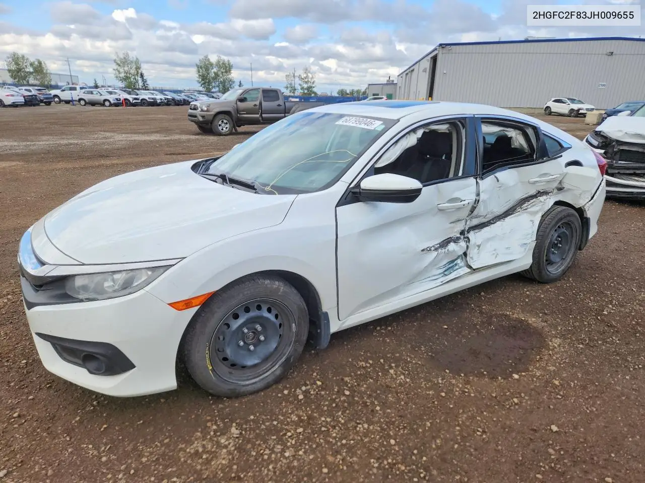 2018 Honda Civic Ex VIN 2HGFC2F83JH009655 фото 1