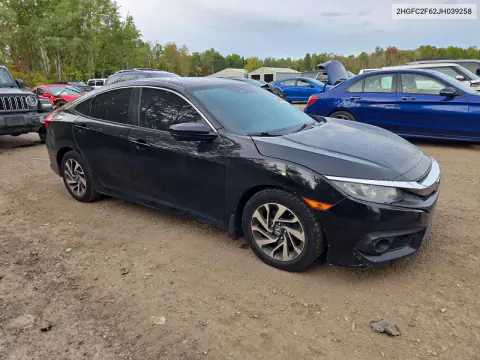2018 Honda Civic Lx VIN 2HGFC2F62JH039258 фото 4