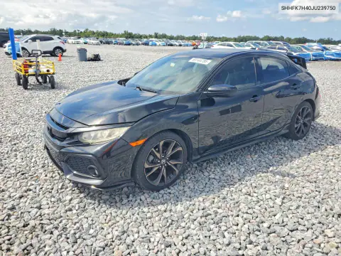 SHHFK7H40JU239750 — 2018 Honda Civic, Задняя часть, фото до ремонта