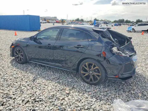 2018 Honda Civic Sport VIN SHHFK7H40JU239750 фото 2