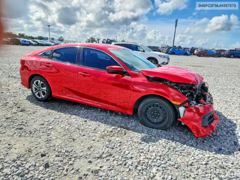 2018 Honda Civic Lx VIN 2HGFC2F56JH597573 фото 4