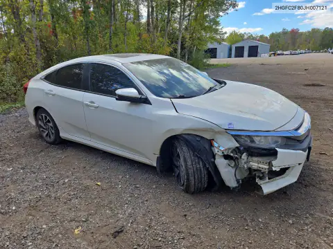 2HGFC2F80JH007121 — 2018 Honda Civic, фото 4 с аукциона Copart, Передняя часть