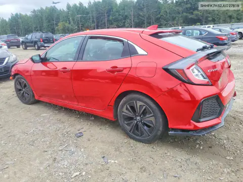 2018 Honda Civic Ex VIN SHHFK7H52JU227818 фото 2