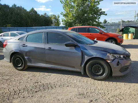 2HGFC2F5XJH029925 — 2018 Honda Civic, фото 4 с аукциона Copart 20.10.2026, Передняя часть