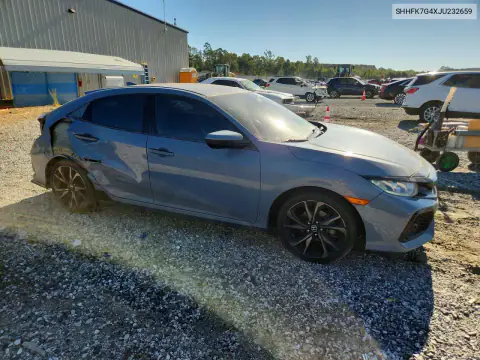SHHFK7G4XJU232659 — 2018 Honda Civic, фото 4 с аукциона Copart, Сторона