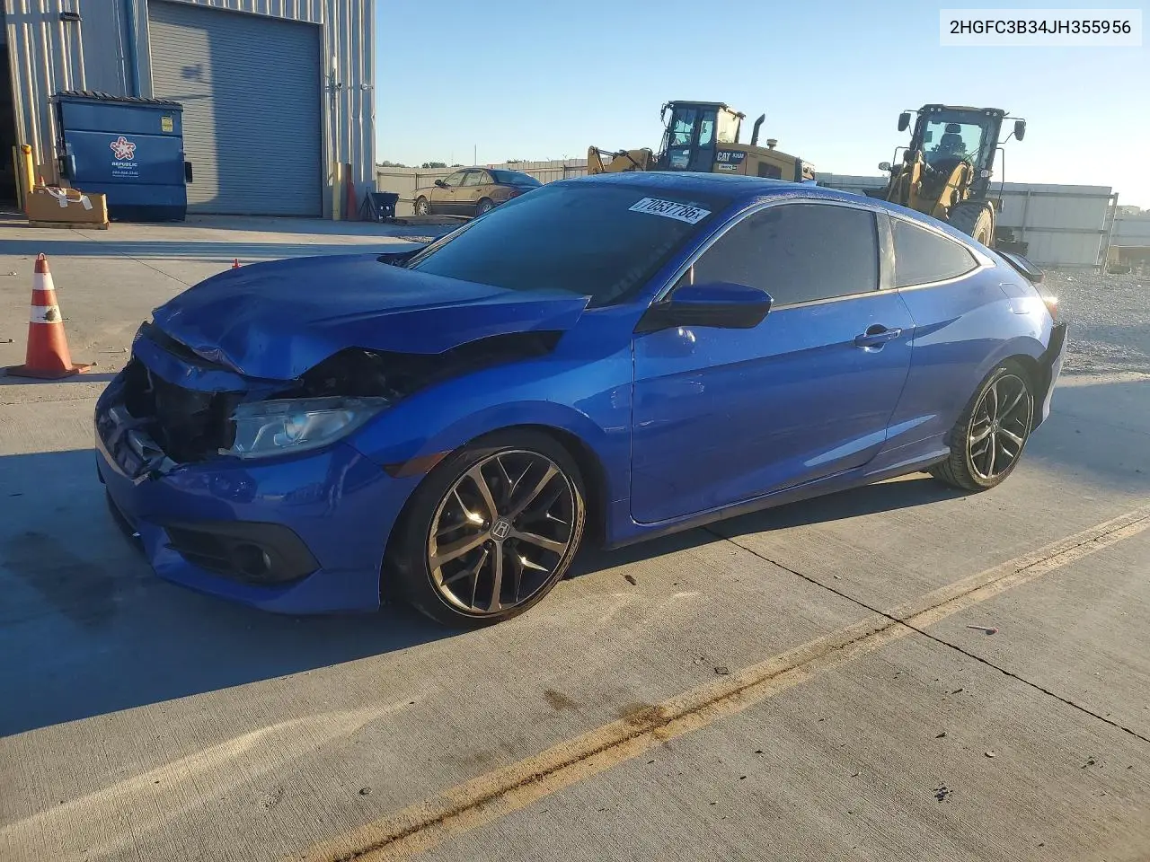 2018 Honda Civic Ex VIN 2HGFC3B34JH355956 фото 1