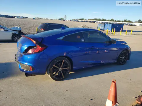 2018 Honda Civic Ex VIN 2HGFC3B34JH355956 фото 3