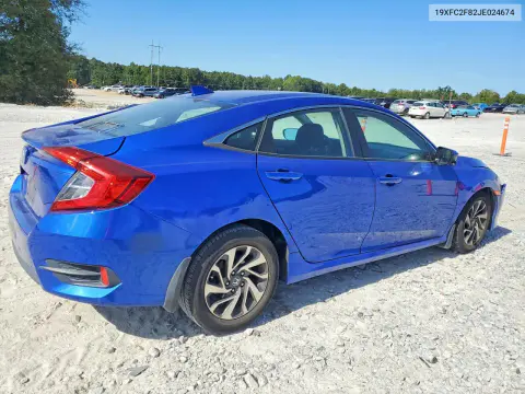 2018 Honda Civic Ex VIN 19XFC2F82JE024674 фото 3