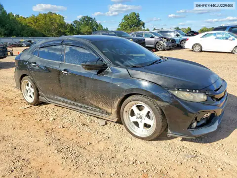 SHHFK7H40JU229400 — 2018 Honda Civic, фото 4 с аукциона Copart 26.10.2026, Задняя часть
