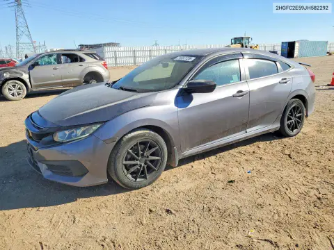 2HGFC2E59JH582292 — 2018 Honda Civic, Передняя часть, фото до ремонта