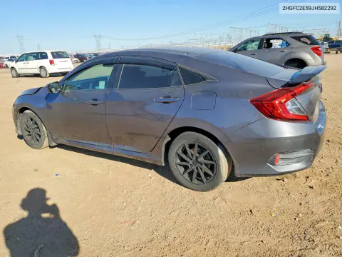 2018 Honda Civic Lx VIN 2HGFC2E59JH582292 фото 2