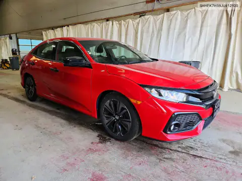 SHHFK7H59JU412920 — 2018 Honda Civic, фото 4 с аукциона Copart 26.10.2026, Боковая часть