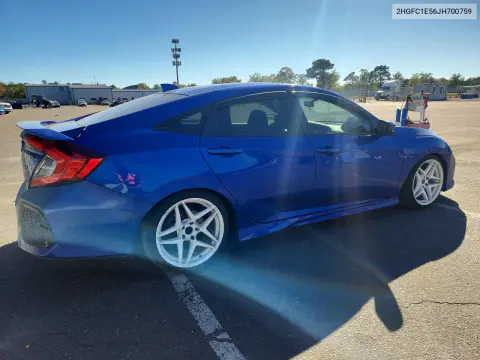 2018 Honda Civic Si VIN 2HGFC1E56JH700759 фото 3