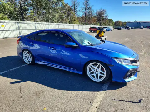 2018 Honda Civic Si VIN 2HGFC1E56JH700759 фото 4