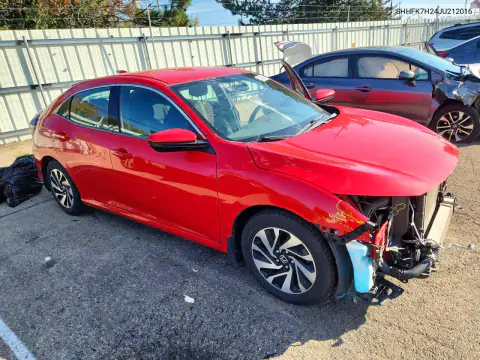 SHHFK7H24JU212016 — 2018 Honda Civic, фото 4 с аукциона Copart, Передняя часть