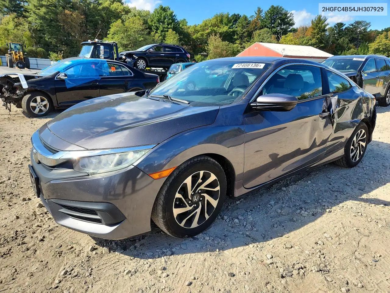 2018 Honda Civic Lx VIN 2HGFC4B54JH307929 фото 1