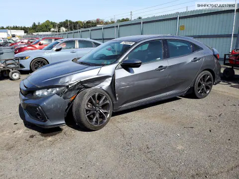 SHHFK7G47JU217892 — 2018 Honda Civic, Передняя часть, фото до ремонта