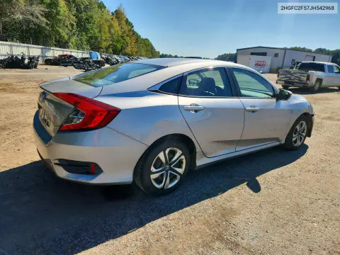 2018 Honda Civic Lx VIN 2HGFC2F57JH542968 фото 3