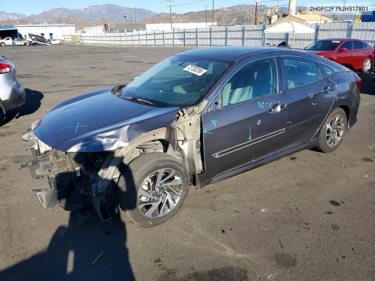 2018 Honda Civic Ex VIN 2HGFC2F79JH517801 фото 1