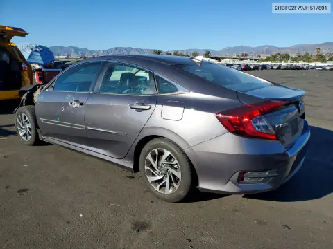 2018 Honda Civic Ex VIN 2HGFC2F79JH517801 фото 2
