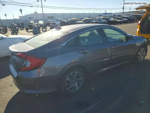 2018 Honda Civic Ex VIN 2HGFC2F79JH517801 фото 3