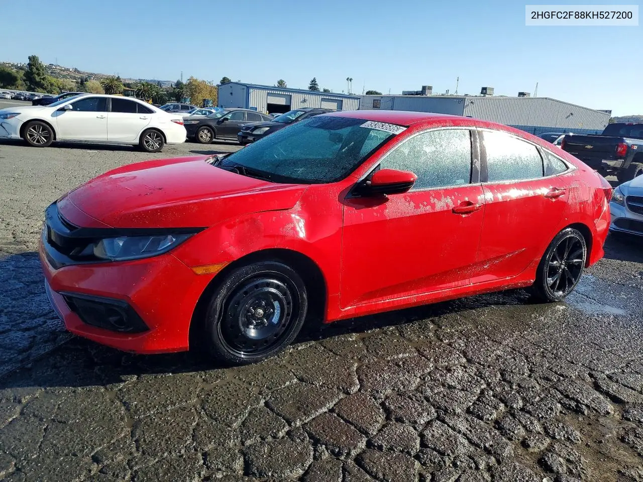 2019 Honda Civic Sport VIN 2HGFC2F88KH527200 фото 1