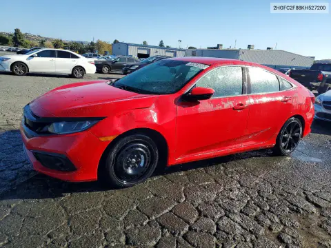 2HGFC2F88KH527200 — 2019 Honda Civic, Передняя часть, фото до ремонта