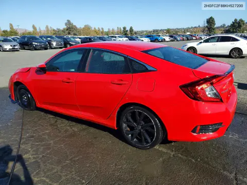 2019 Honda Civic Sport VIN 2HGFC2F88KH527200 фото 2