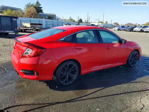 2019 Honda Civic Sport VIN 2HGFC2F88KH527200 фото 3