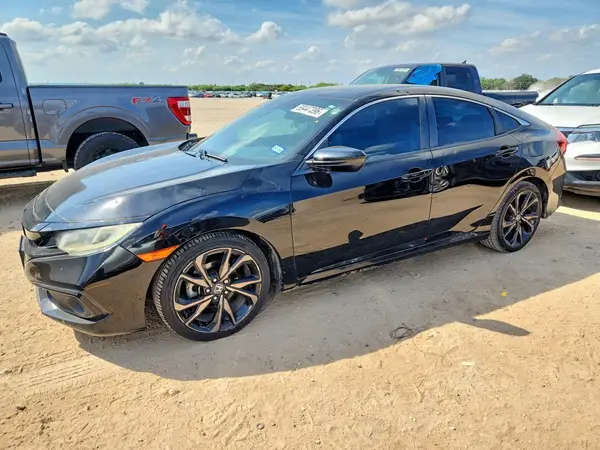 19XFC2F82KE009318 — 2019 Honda Civic, Град (Hail), фото до ремонта