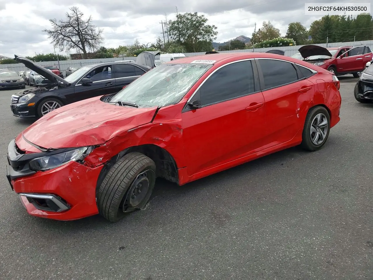 2019 Honda Civic Lx VIN 2HGFC2F64KH530500 фото 1