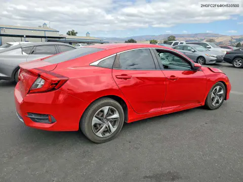 2019 Honda Civic Lx VIN 2HGFC2F64KH530500 фото 3