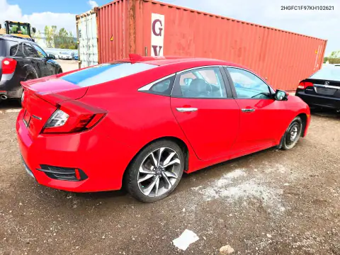 2HGFC1F97KH102621 — 2019 Honda Civic, фото 3 с аукциона Copart 20.10.2026, Град