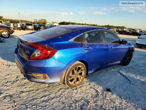 2019 Honda Civic Sport VIN 19XFC2F84KE029716 фото 3