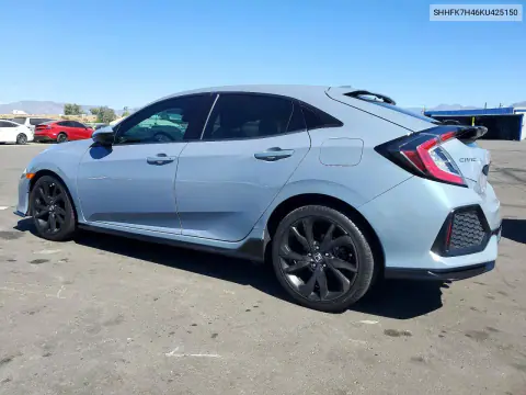 2019 Honda Civic Sport VIN SHHFK7H46KU425150 фото 2