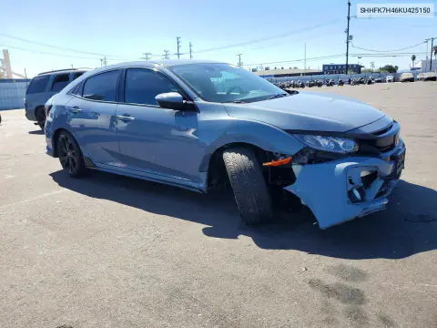 2019 Honda Civic Sport VIN SHHFK7H46KU425150 фото 4