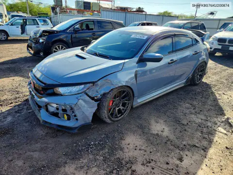 SHHFK8G76KU200874 — 2019 Honda Civic, Передняя часть, фото до ремонта