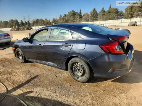 2HGFC2F65KH508781 — 2019 Honda Civic, фото 2 с аукциона Copart, Передняя часть