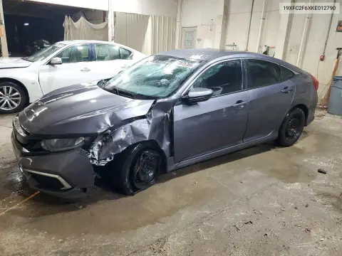 19XFC2F6XKE012790 — 2019 Honda Civic, Передняя часть, фото до ремонта